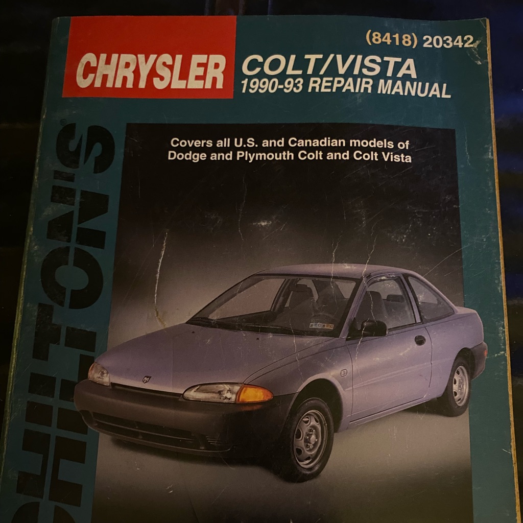 Chilton Chrysler Colt  Vista 199093 Repair Manual 8418 203
